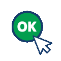 Bouton OK avec curseur
