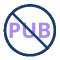 Symbole PUB barré