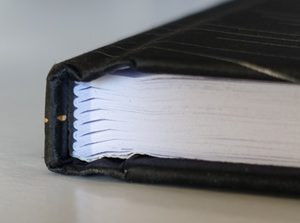 Détail de la reliure du livre MYSTERIOSA