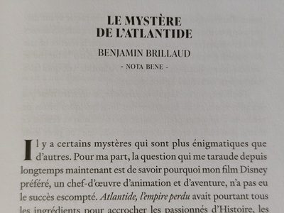Page d’ouverture du chapitre Le mystère de l’Atlantide dans MYSTERIOSA