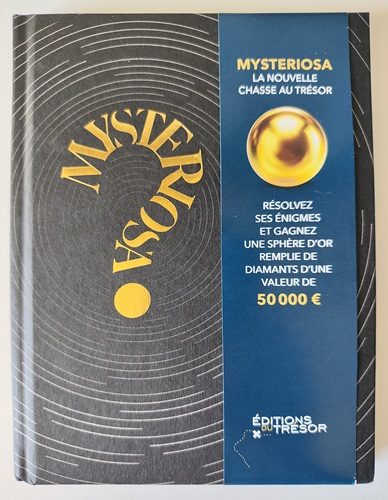 Couverture complète du livre MYSTERIOSA avec son bandeau bleu