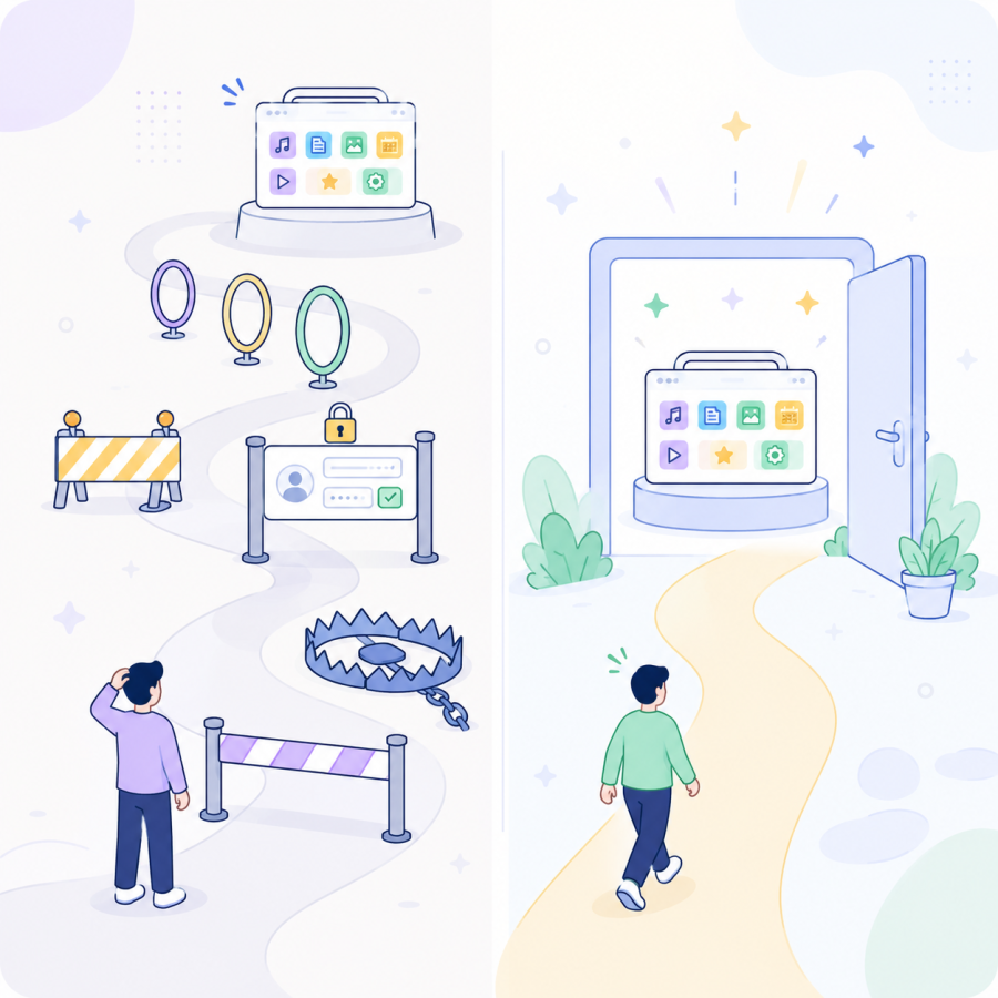 Accessing a website should be simple.