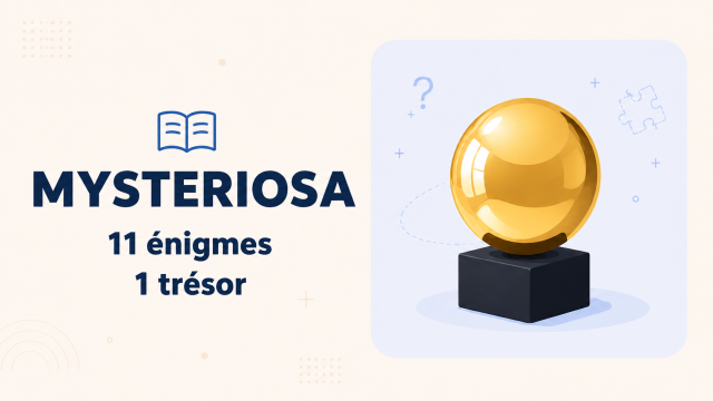 Illustration du trésor de MYSTERIOSA, une sphère dorée sur son socle. Visuel non officiel